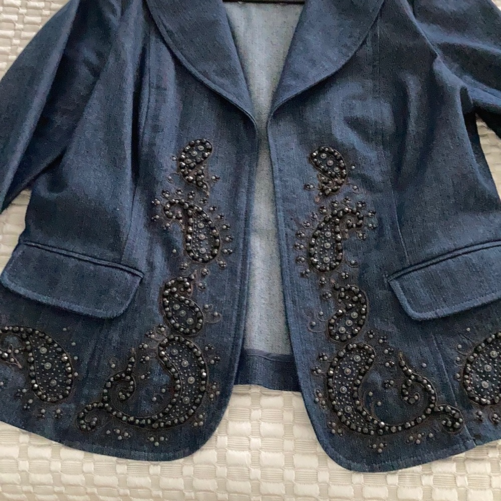 DANA BUCHMAN  Designer Denim sports jacket like NEW!!